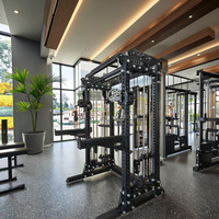 Prix usine Acier Smith Machine Commercial Power Cage Squat Rack Multi Fonction Câble Crossover Trainer Portique Rack