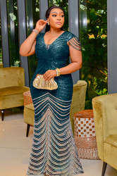 2025 <span class=keywords><strong>Gala</strong></span> Sexy robes grande taille étage longueur luxe Sequin perlé robe <span class=keywords><strong>de</strong></span> soirée vêtements pour femmes <span class=keywords><strong>tenue</strong></span> brodée - Product Image 4