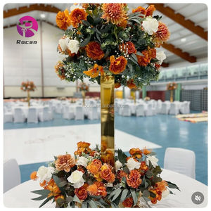 Support à fleurs en métal pour table de mariage, centre de table doré <span class=keywords><strong>brillant</strong></span> pour décoration de mariage en intérieur - Product Image 2