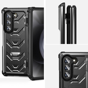 Funda protectora de pantalla integrada para Samsung <span class=keywords><strong>Galaxy</strong></span> <span class=keywords><strong>Z</strong></span> <span class=keywords><strong>Fold</strong></span> 5 de 7,6 pulgadas con soporte plegable en la parte posterior - Product Image 2
