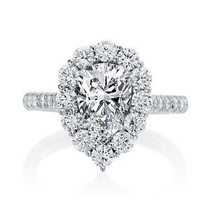 Elegante anello a forma di goccia per donna, gioiello da dito scintillante e alla moda - Product Image 1