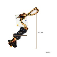 Jouet pour chien en corde de coton TPR tressée, nœud, os à mâcher et balle, vente en gros