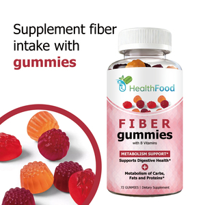 Gummies de fibres de qualité supérieure avec vitamines B pour la santé digestive et le métabolisme – Supplément de fibres d'inuline soluble - Product Image 4