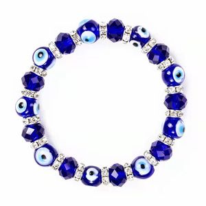 LC202309192 Großhandel Mode hand gefertigte Glasperlen Blue <span class=keywords><strong>Evil</strong></span> <span class=keywords><strong>Eye</strong></span> Elastic Bracelet