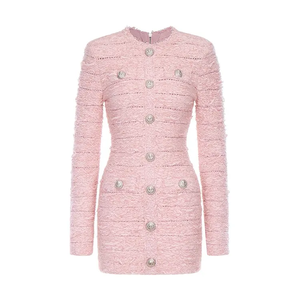 Mini Sexy elegante stile Casual stile primavera <span class=keywords><strong>rosa</strong></span> <span class=keywords><strong>vestito</strong></span> donna <span class=keywords><strong>maglia</strong></span> abiti da donna - Product Image 1