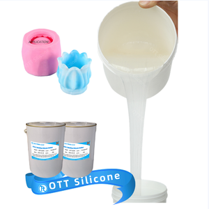 Caoutchouc de silicone liquide RTV-2 platine rose 20A pour moulage de résine savon bougie argile bricolage moules-1:1 en poids - Product Image 1