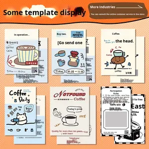 Modieuze Zwarte Koffie Prijskaart Creatieve Cartoon Smaak Introductie Kaart Melk Thee Winkel Drankwinkel Prijstekening - Product Image 3