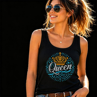 Transfert thermocollant motif couronne de reine en strass pour T-shirts, prêt à presser
