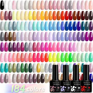 Lilycute 7Ml 184 Langdurige Kleurrijke Kleuren UV-Gel Lak Voor Nail Salon Oem Weken Van Nail Art Producten