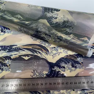 Blue wave pattern design water transfer film- hydro dipping designs-printing water transfer film-hydrographic film manufacturers