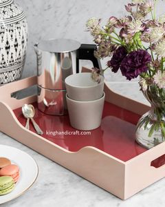 Bandeja de Servicio Decorativa Ecológica de Diseño Personalizado al por Mayor |   Bandeja Multiusos para Exhibición de Alimentos y Bebidas para Eventos de Catering - Product Image 6