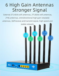 Tuoshi 1200Mbps Tường Lửa Lưới Dài Phạm Vi 2.4G 5.8G <span class=keywords><strong>Dual</strong></span> Band Công Nghiệp Trong Nhà FDD Tdd Không Dây 4G CPE Sim Thẻ Wifi <span class=keywords><strong>Router</strong></span> - Product Image 5