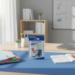 M-0035 Mengfu 51mm di plastica a forma di barca clip 10 pz Pack per uso ufficio e scuola - Product Image 3