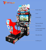 Kit de jeu d'arcade de course automobile Outrun de 32 pouces, simulateur de conduite, jeu vidéo de course automobile à un joueur
