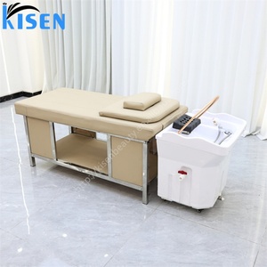 Kisen Mobile Salon Shampoo <b>Bed</b> Complete Head Spa Basin with Independent Water tank LED Light Therapy No Plumbing Installation - Product Image 4