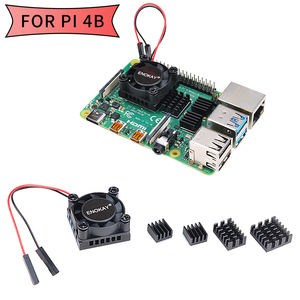 Dissipateur thermique en aluminium Raspberry Pi 4 modèle <span class=keywords><strong>B</strong></span> de haute qualité avec ventilateur de refroidissement unique ensemble de dissipateur thermique RAM pour Raspberry Pi 4 - Product Image 2