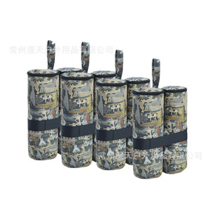 Sac de sable cylindrique pour tente, double poche, fermeture éclair, pour tente d'exposition, bleu foncé - Product Image 5
