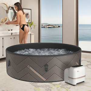 Inflatable PVC gia đình bồn tắm spa tắm Massage bong bóng hồ bơi Xô gấp hồ bơi ngoài trời Vòng suối nước nóng cho người lớn 10 thân thiện với môi - Product Image 5