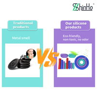 Haltères de fitness en silicone 4-en-1 Shinho Factory EU PPWR REACH Pass, kettlebell écologique et étanche pour l'entraînement du tronc