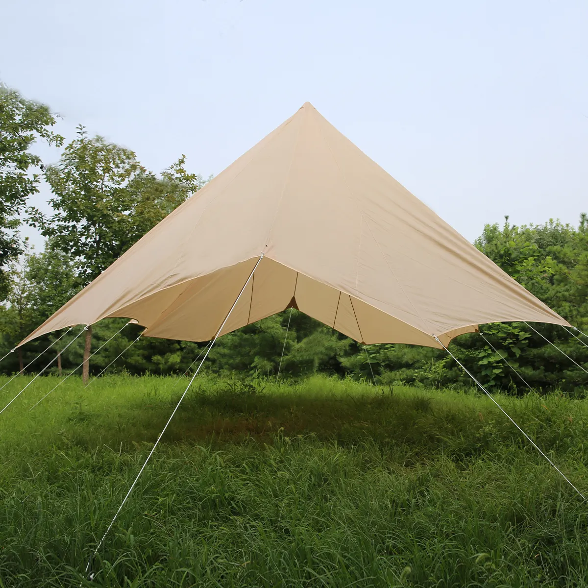 Unistrengh עמיד למים יורט כותנה בד פעמון אוהל וגשם עמיד למים לטוס טארפ כיסוי עבור אוהל