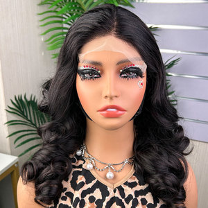 วิกผมลอนลูกไม้แบบยุโรปและอเมริกาผมหยิกยาวปานกลางระบายอากาศได้ดี5*5 - Product Image 1