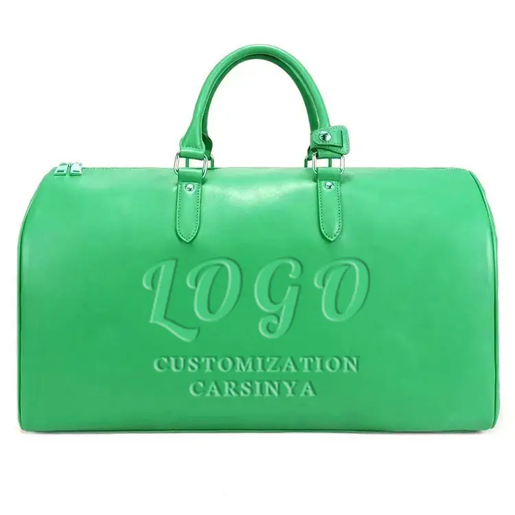 Высококачественные кожаные дамские дорожные сумки с логотипом под заказ, дизайнерские вместительные сумки через плечо, кошелек, веганские спортивные сумки