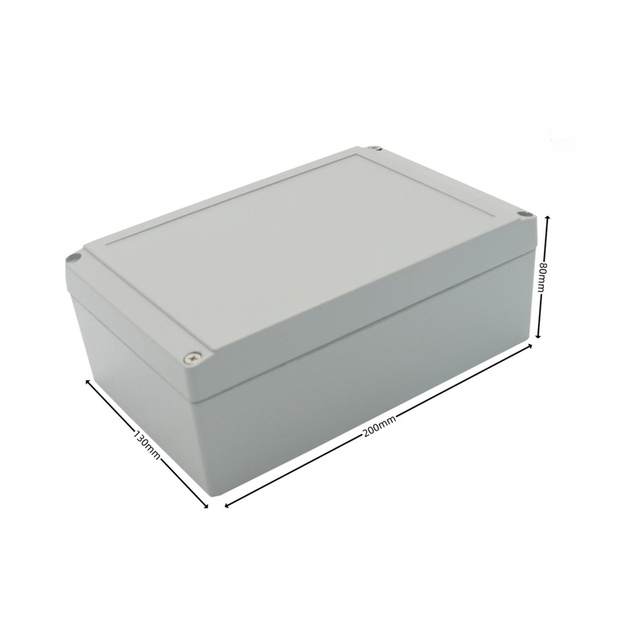 Heavy Duty Aluminum Junction Box AJB012 200x130x80mm OEM ODM Custom Printing Color Flame Retardant for Automation Equipment