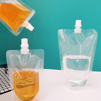 Portable Voyage Rechargeable Vide Squeeze Pouch Rechargeable Stand-up Vide Emballage Sacs Liquide En Plastique Transparent Vide Emballage