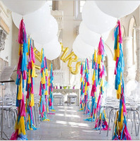 Rideau de franges en papier crépon OEM en vrac, guirlande arc-en-ciel en tissu pour décoration de scène, événements, vitrines et magasins