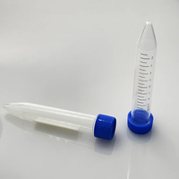 Tube à centrifuger 10ml 15ml Tube à centrifuger à fond conique et debout avec échelle et zone d'écriture.