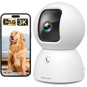 CINMOORE 3K Pet <b>Camera</b> Indoor <b>WiFi</b> Baby Monitor with Night Vision Pan Tilt Speaker for Home <b>Security</b> and Pet Monitoring - Product Image 5