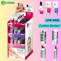 Support d'affichage en carton ondulé pour cosmétiques de magasin personnalisé, rouge à lèvres, soins de la peau, écran solaire, parfum, maquillage, présentoir pour la vente au détail