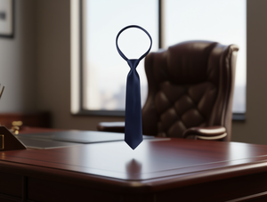 Cravatta Elastica Lucida 6.5*28cm Blu Navy Stile Formale - Product Image 2