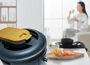Machine robotisée intelligente <span class=keywords><strong>auto</strong></span>-cuisson Batterie de cuisine blanche automatique Outils de cuisine modernes et intelligents Couvercles de machine de cuisson Huile de cuisine - Product Image 2