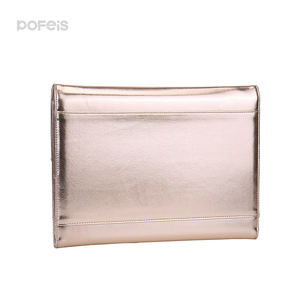 Porte-documents en cuir avec logo personnalisé, fermeture éclair, carnet, porte-documents en cuir à trois volets, sac de bureau pour femmes d'affaires avec poignée - Product Image 6