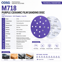 Disque de ponçage en céramique violet de 5 pouces, film céramique à haute teneur, durabilité longue durée, support en film PET pour l'automobile