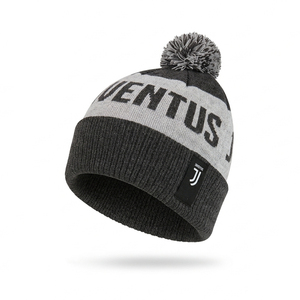 <span class=keywords><strong>Bonnet</strong></span> en tricot Juventus personnalisé, chaud d'hiver, avec <span class=keywords><strong>pompon</strong></span>, style Skully, pour <span class=keywords><strong>homme</strong></span>, à rayures jacquard, pour supporters de football, faible MOQ - Product Image 1