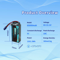 Lithiumfreie Anodenbatterie 65000mAh 6S/8S/12S/14S/18S/24S/28S 10C 450Wh/kg für Industriedrohnen und -roboter