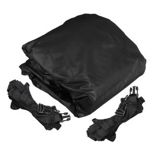 210D ผ้าคลุมเรือคายัคโพลีเอสเตอร์สีดำกันน้ำและกันลมได้พร้อมสายพานกันฝุ่น4เส้นสำหรับเรือ Jon - Product Image 4