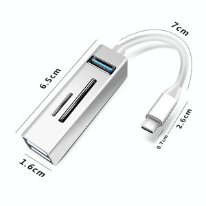 USBC 5 Trong 1 Loại C Mở Rộng Thiết Bị Hub Hỗ Trợ SD TF Tập Tin Đọc Sách Hợp Kim Nhôm 3.0 USB Hub Docking Station - Product Image 2