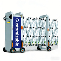 Clôture pliante manuelle en aluminium personnalisable en couleur, barrière rétractable portable pour les gares de métro, les stations ferroviaires et les aéroports