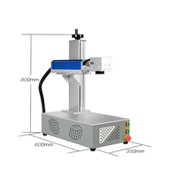 Nouvelle arrivée : machine de découpe et de gravure laser à fibre CNC de bureau, refroidie par air, prend en charge les formats DXF/AI/BMP pour les tôles d'acier