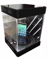 Présentoir de téléphone portable en acrylique transparent-Support de téléphone portable rotatif pour exposition