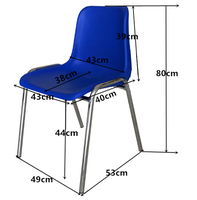 Chaise de conférence et d'événement en plastique OK-505C avec structure en acier chromé, empilable pour les conférences