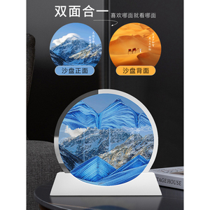 Reloj de Arena de Doble Cara con Diseño de Pintura de Arena, Adorno Creativo para Aliviar el Estrés, Decoración de Escritorio para Sala de Estar u Oficina, Regalo - Product Image 3