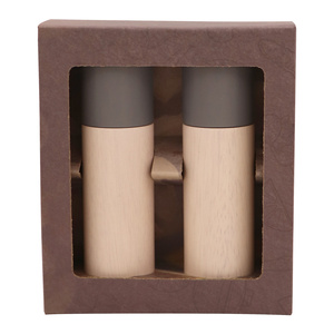 Macinino per sale e pepe in legno massello Premium Set manuale colorato macinino sale e pepe per pentole da cucina - Product Image 2