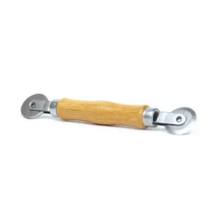 Rodillo de sellado de doble rueda Pinsheng Tool con mango de madera
