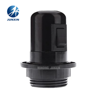 Enchufe de plástico M10 para lámpara, interruptor de empuje E27, soporte de lámpara de baquelita eléctrica con interruptor