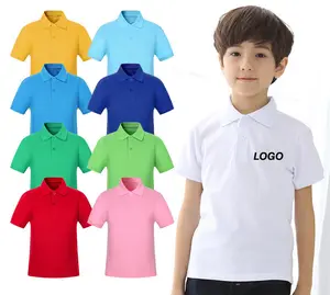 男童校服 polo衫空白棉 Polo t恤定制徽标 polo衫