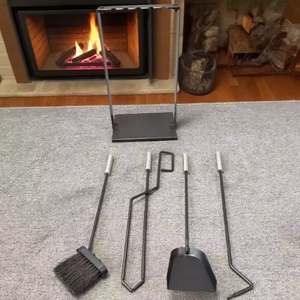 Garden Indoor Outdoor Fireplace Tools <strong>Sets</strong> Handle Large <strong>Fire</strong> Tongs Shovel Brush <strong>Poker</strong> Accessories <strong>Set</strong> Fancy Metal <strong>Fire</strong> <strong>Set</strong> - Product Image 1